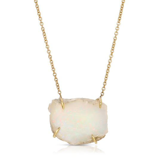 Natural Opal Necklace set in 18 Karat Gold