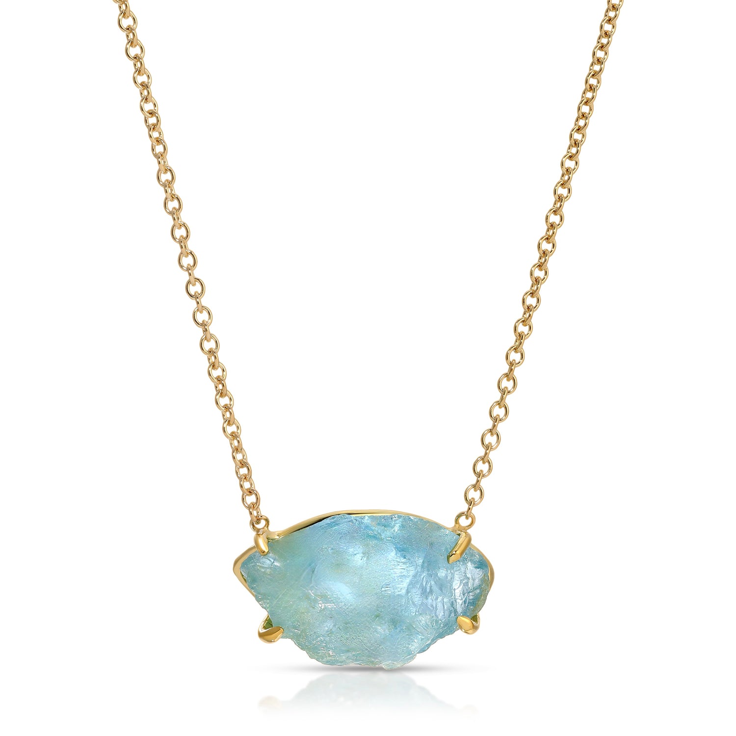 Dainty Raw Aquamarine Necklace March Birthstone Jewelry Gift For Women –  Catching Wildflowers
